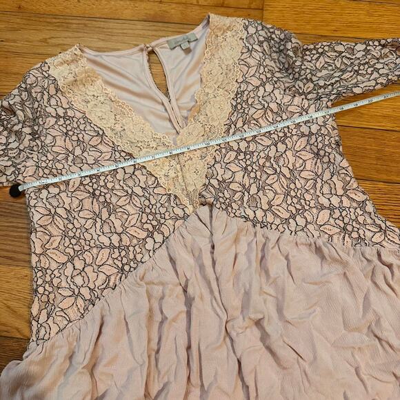 Ballet pink lace babydoll Blouse - Picture 4 of 8